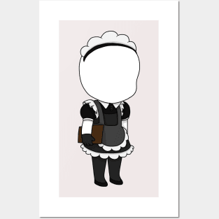 slenderman maid chibi Posters and Art